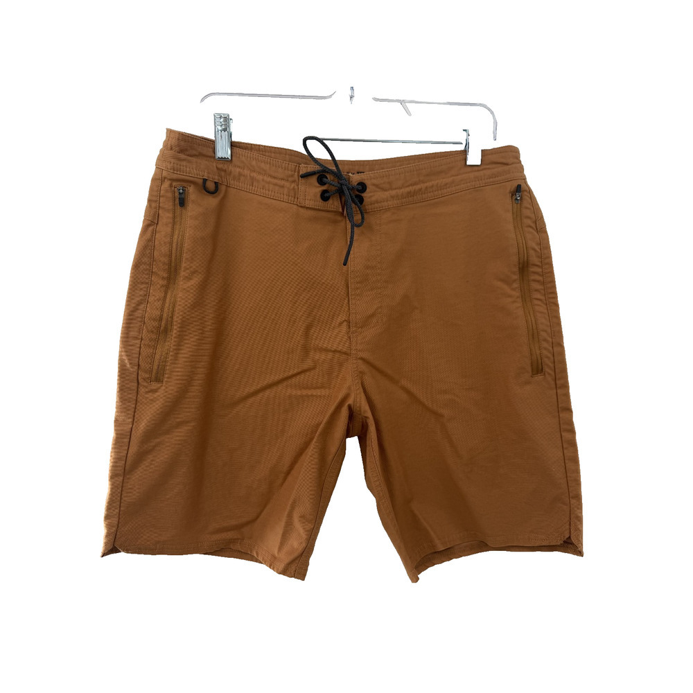 Roark Men's Light Brown Outdoor Work Shorts Utility Casual Drawstring Size 33